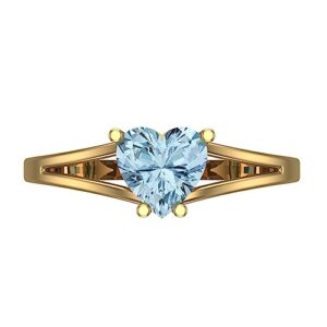 clara pucci 1.4ct heart cut solitaire split shank sky blue topaz bridal designer wedding art deco anniversary ring 14k yellow gold