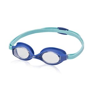 speedo unisex-child swim goggles super flyer ages 3 - 8 , speedo blue/clear