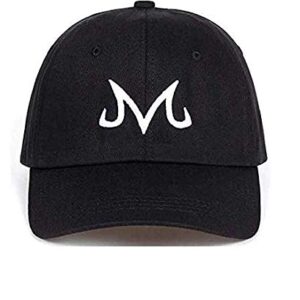 ZJ M Embroidered Dad Hat Majin Buu Dad Hat Snapback Cap Cotton Washed Baseball Cap for Men Women Hip Hop Dad Hat Golf caps (White)