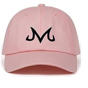 ZJ M Embroidered Dad Hat Majin Buu Dad Hat Snapback Cap Cotton Washed Baseball Cap for Men Women Hip Hop Dad Hat Golf caps (White)