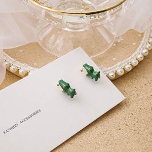 Funny Little Dinosaur Stud Earrings Dripping Oil Cartoon Green Dinosaur Animal Fun Earrings for Women (dinosaur)