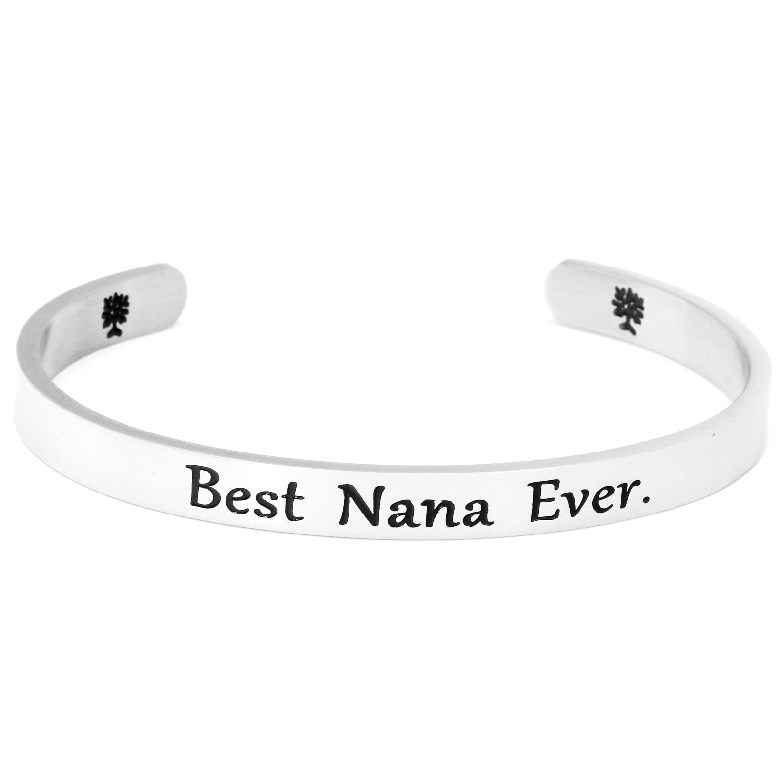 Kivosliviz Best Nana Ever Bracelet Birthday Gift for Nana Expandable Wire Bangle for Grandma