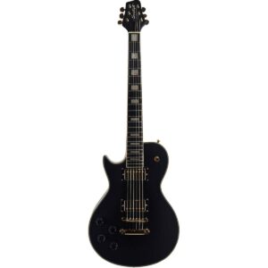 Sawtooth Heritage 70 Series Left Handed Maple Top Electric Guitar, Satin Black