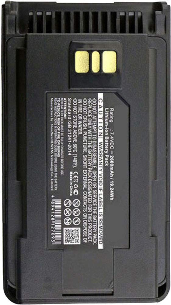 WAU Replacement for Vertex VX-264 Battery - Fully Compatible with Vertex FNB-V134LI-UNI - (2500mAh Li-ion)