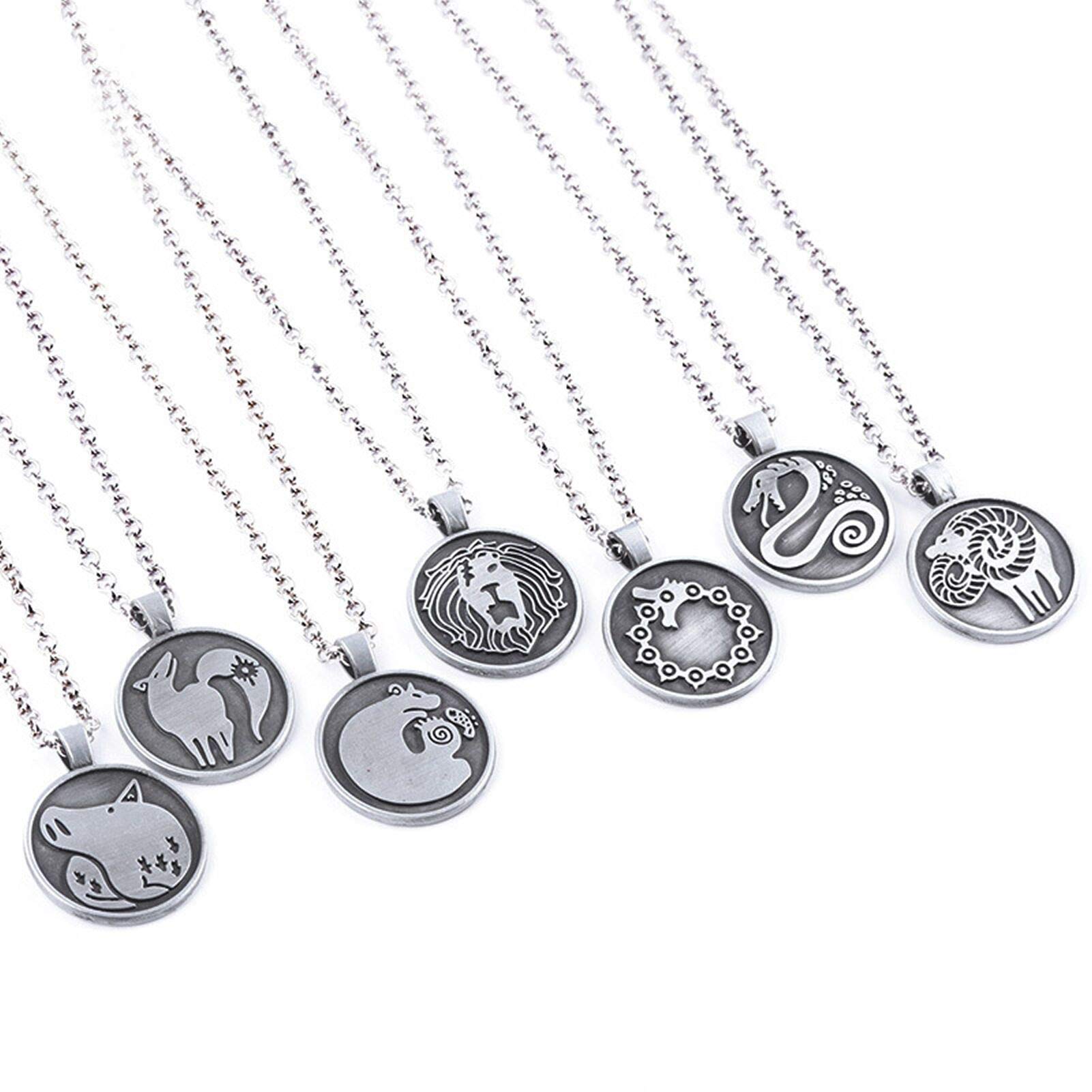 TLSD Meliodas Necklace,7pcs Anime Cosplay Costume Pendants