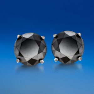 Ross-Simons 2.00 ct. t.w. Black Diamond Stud Earrings in 14kt White Gold