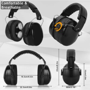 YINSHOME Shooting Ear Protection Earmuffs, Ear protection for gun range, Shooting Glasses, earmuffs for shooting range