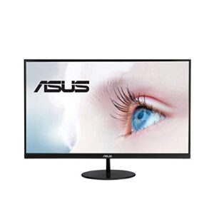 asus vl249he 23.8” eye care monitor, 1080p full hd, 75hz, ips, adaptive-sync/freesync, eye care, hdmi vga, frameless slim design, vesa wall mountable