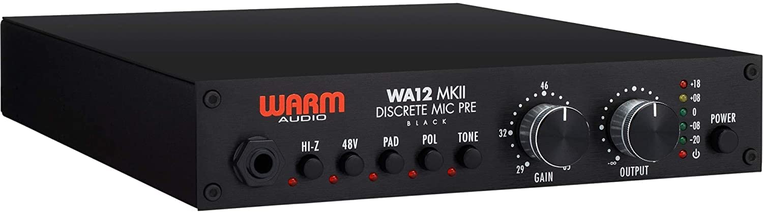 Warm Audio WA12 MKII Single Channel Microphone Preamplifier & Instrument DI- Black