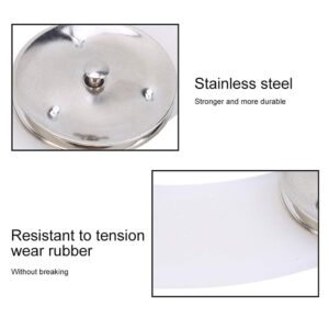 Drum Cymbals Hi Hat Tambourine Stainless Steel and Rubber Hi Hat Tambourine with Two Color for Drum Set Performance(Silver)