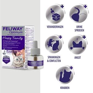 Feliway Optimum Refill, The Best Solution to Ease cat Anxiety, cat Conflict and Stress in The Home