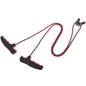 Crossbow Rope String Cocking Device Double Handle for Archery Bow Hunting Tool Accessories Red (Pack of 1)