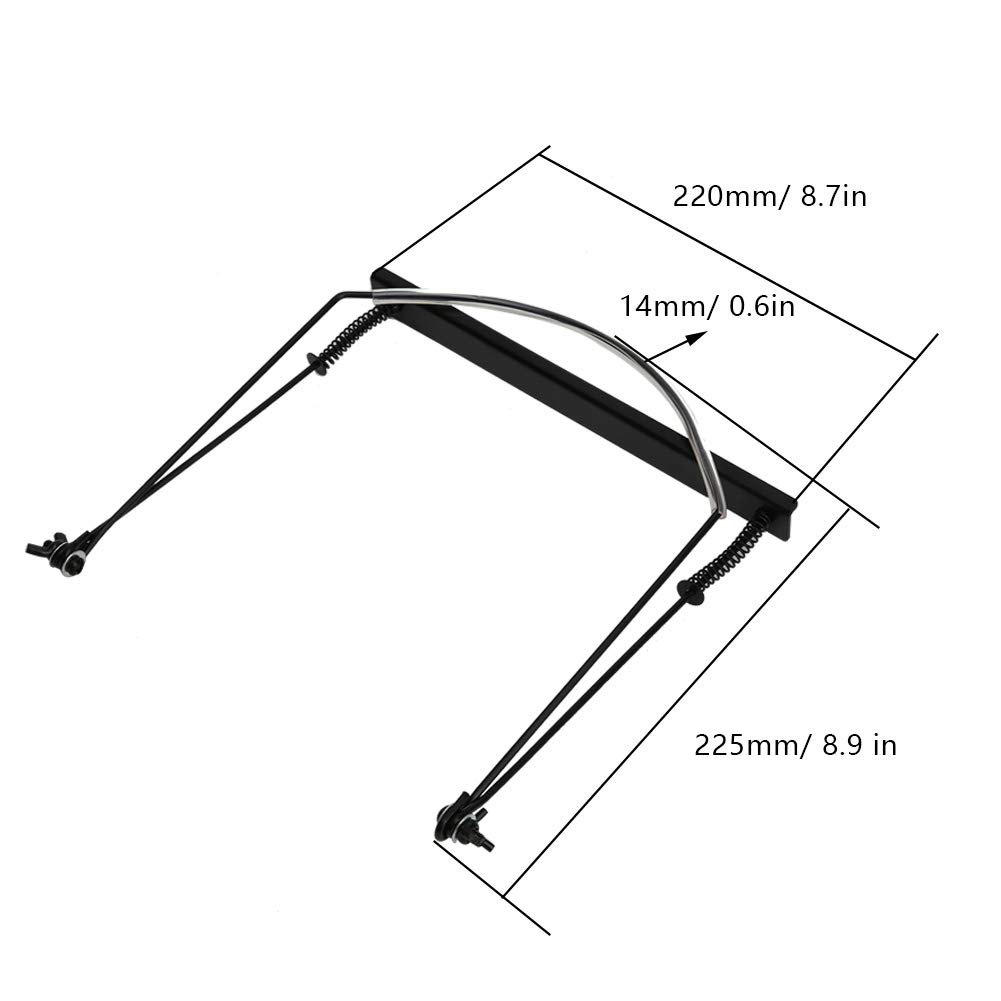 Harmonica Stand 24Hole Metal Harmonica Holder with Adjustable Neck Type Musical Wind Instrument Accessories(Black Silver Gold)(Black)