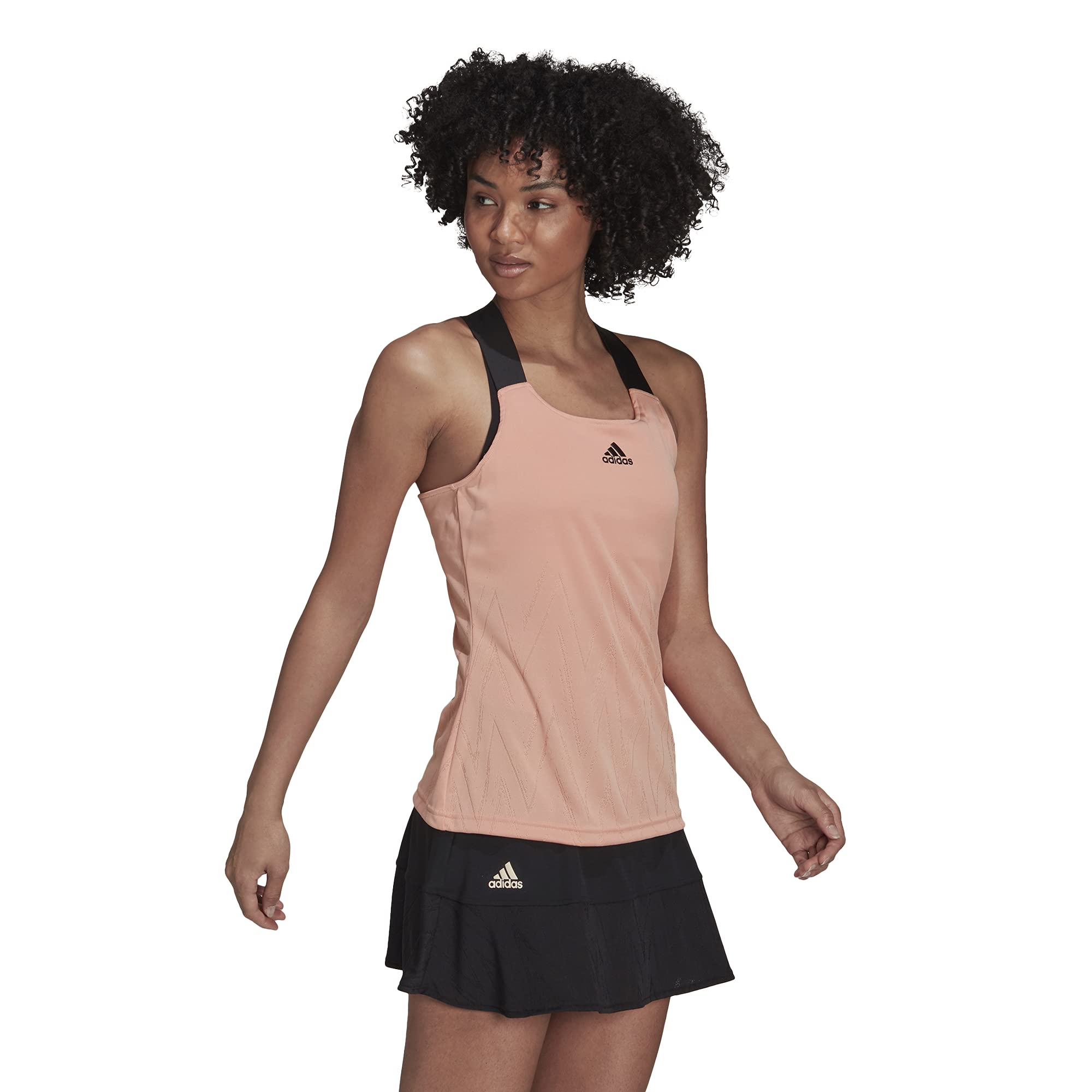 adidas Women's Tennis Tank Primeblue Aeroknit, Ambient Blush, Medium