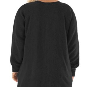 AURISSY Womens Plus Size Sweatshirts 2X Long Sleeve Tunic Tops Black-18W