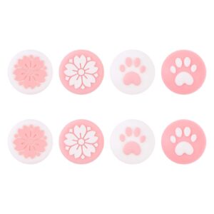 BENBO 8PCS Thumb Grip Caps, Cat Claw Design and Analog Sakura Grips Joystick Caps for Nintendo Switch & Switch Lite, Silicone Cover for Joy-Con Controller