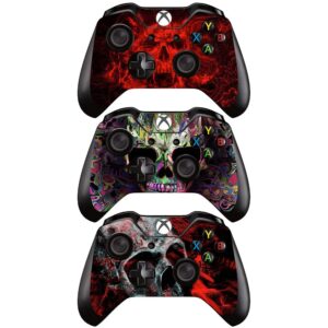 fottcz [3pcs] vinyl skin for xbox one controller cover decal sticker - 3pcs. mix style a