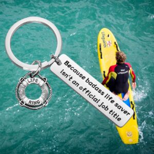 bobauna Lifebuoy Keychain Appreciation Gift For Life Saver Life Ring Preserver(badass lifesaver keychain)