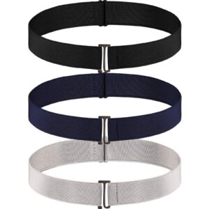 satinior 3 pieces elastic belt for women elastic waist belt invisible no show belt adjustable stretch free-buckle belt for jeans pants dresses skirts