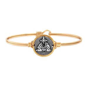 Luca + Danni Nativity Bangle Bracelet For Women - Brass Tone Regular Size Made in USA