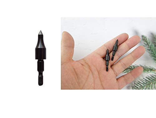 Erewa Pack of 24 Black Screw-in Archery Field Points Arrow for Target Practice Shooting,100 Grain Each