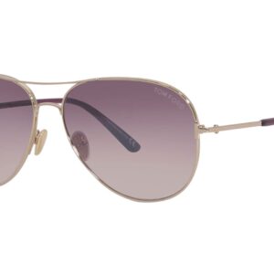 Tom Ford CLARK FT 0823 Shiny Rose Gold/Burgundy 59/14/140 unisex Sunglasses