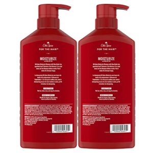 Old Spice Moisturize Shampoo for Men with Shea Butter, Vanilla, Twin Pack, 21.9 Oz Each