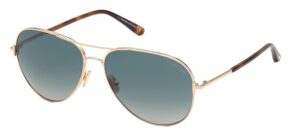 tom ford clark ft 0823 rose gold/green shaded 59/14/140 unisex sunglasses