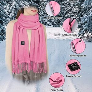 Electric Heated Scarf Women USB Heating Scarf with Neck Heating Pad Washable Shawl Soft Warm Neck for Men