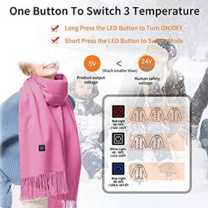 Electric Heated Scarf Women USB Heating Scarf with Neck Heating Pad Washable Shawl Soft Warm Neck for Men