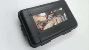 e5e10 plastic broadheads box portable convenient black broadhead storing case flashlight box