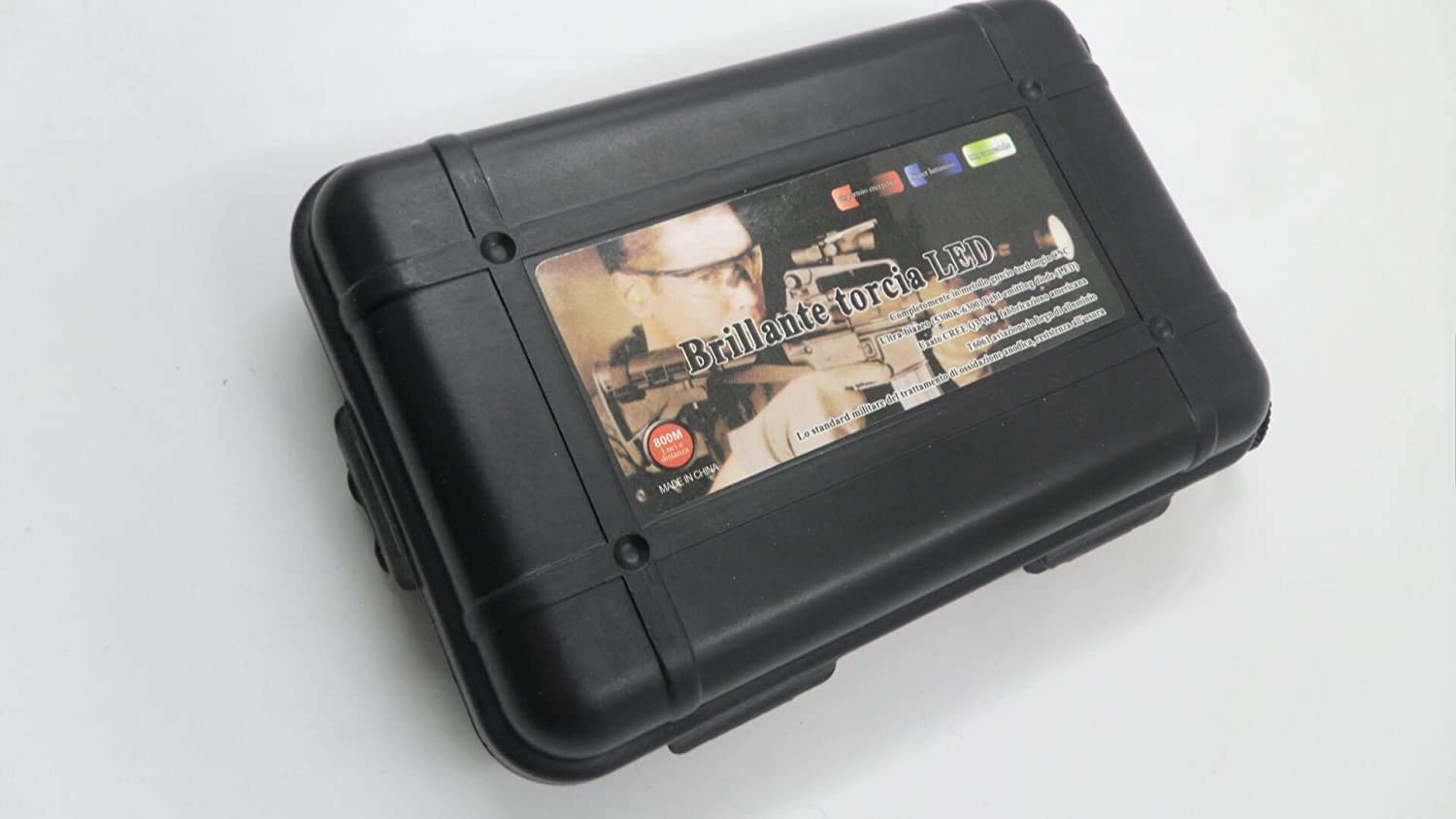 e5e10 Plastic Broadheads Box Portable Convenient Black Broadhead Storing Case Flashlight Box