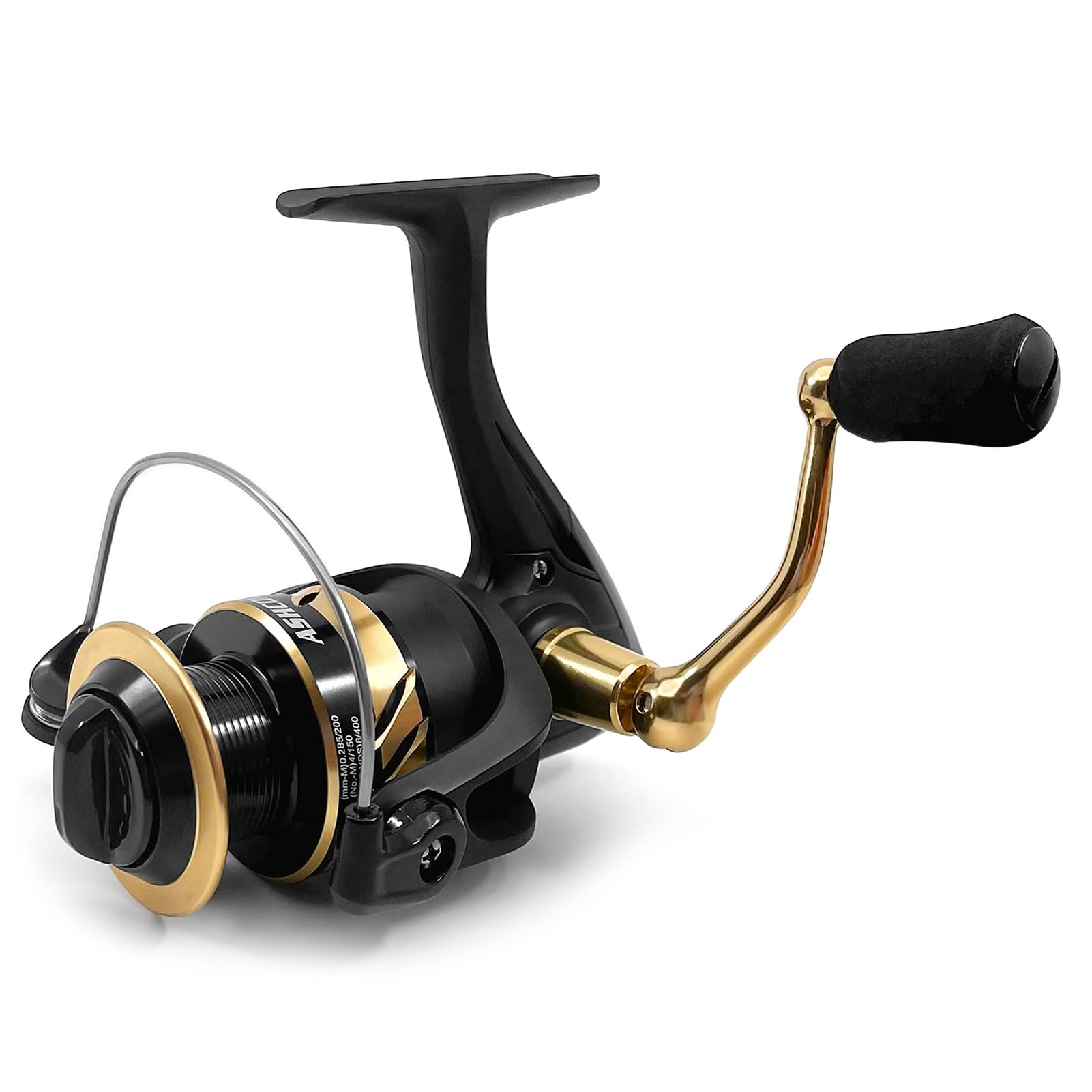 Ashconfish Spinning Fishing Reel, Graphite Body, 7+1 Stainless Steel BB, 5.0:1 Gear Ratio, Lightweight Spinning Reel for Freshwater Fishing, Come with 109 Yards Braided Line AF3000