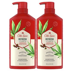 Old Spice Refresh 2in1 Shampoo and Conditioner for Men, With Hemp Oil, 44 Fl Oz