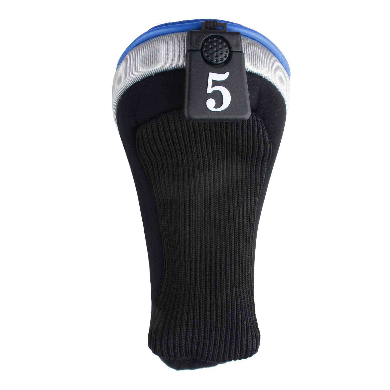 Andux 4pcs/Pack Mesh Golf 460cc Driver Fairway Wood Club Head Covers with Interchangeable No. Tags Blue