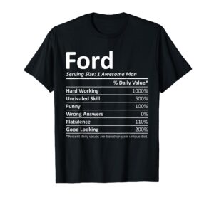 ford nutrition funny birthday personalized name gift idea t-shirt