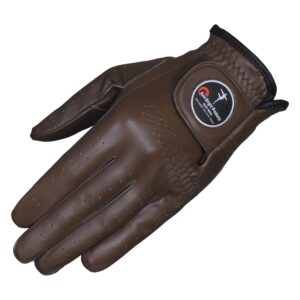 ever-bright men's golf gloves opticolor premium leather golf glove (chocolate brown, left large)