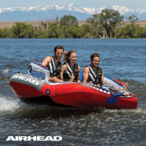 Airhead Chariot Warbird 3, 1-3 Rider Towable Tube for Boating