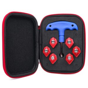 Gofotu 1 Set Aftermarket Golf Weight Tool Kit Fit Cobra SZ Speedzone Driver Red 6g,8g,10g,12g,14g,16g+Wrench+case