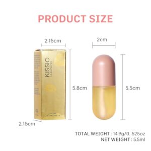 KISSIO Natural Lip Plumper,Lip Plumping Lip Gloss,Lip Plumper Gloss,Derol Lip Plumper,Moisturizing& Reduce Fine Lines 5.5ml For Day Ues