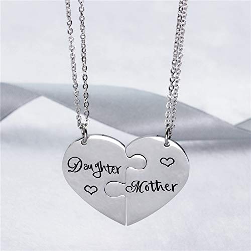 iJuqi Mother Daughter Necklace Gifts - 2PCS Mom Necklace from Daughter, Mom Gifts Daughter Gifts for Christmas Mother's Day