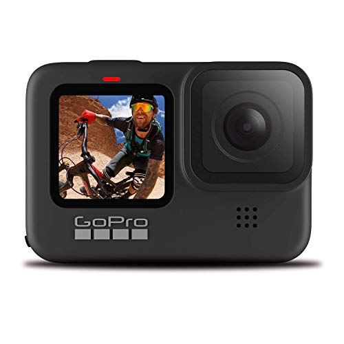 GoPro HERO9 Action Camera - Special Bundle + Floating Hand Grip + Magnetic Swivel Clip + Sandisk 32GB & 16GB SD Cards + 2 Batteries + Case and More. 5K HD Video, 20MP Photos, 1080p Live Streaming