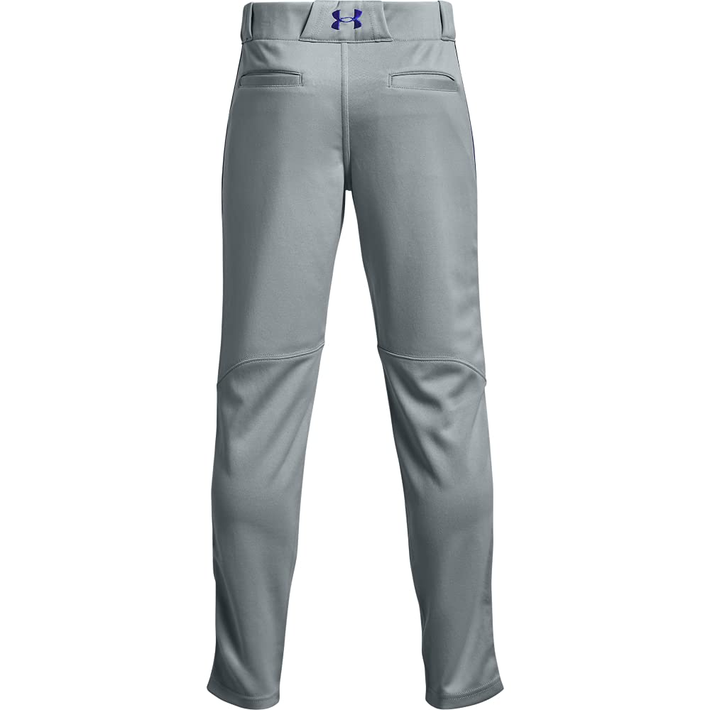 Under Armour Boys' Gameday Vanish Pipe 21 Pants, Baseball Gray (081)/Royal, Youth Medium