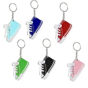 The Dreidel Company Sneaker Keychain, Cloth Material Shoe with Key Chain, Assorted Colors (3-Pack)