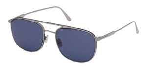 tom ford jake ft 0827 light ruthenium/blue 56/20/145 men sunglasses