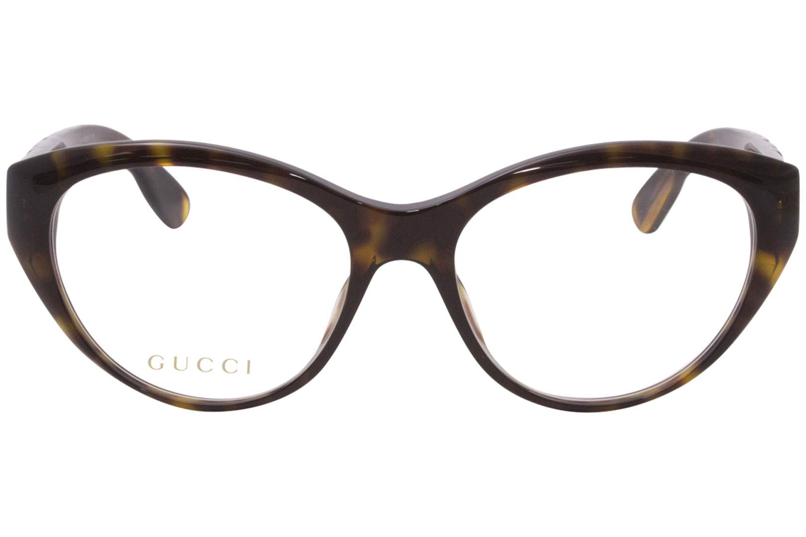 Gucci GG0812O 002 Eyeglasses Women's Havana/Gold Full Rim Optical Frame 54mm