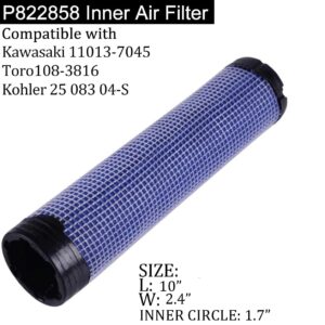 Podoy P822858 and P821575 Air Filter Set(2 Pack) Compatible with FPG05 Air Cleaner 11013-7044 11013-7045 46438 42985 2508301-S 2508304-S M131802 M131803