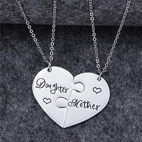 iJuqi Mother Daughter Necklace Gifts - 2PCS Mom Necklace from Daughter, Mom Gifts Daughter Gifts for Christmas Mother's Day