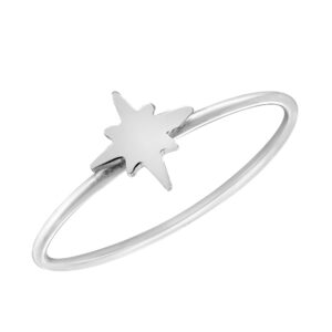 AeraVida Guiding Bright and Shining Mini North Star .925 Sterling Silver Ring (8)