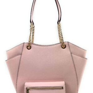 Michael Kors Jet Set Travel Large Chain Shoulder Tote bundled with Michael Kors Jet Set Travel Trifold Wallet (Powder Blush)